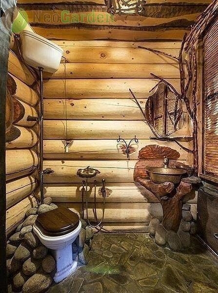 Брутальный дачный санузел - оригинально